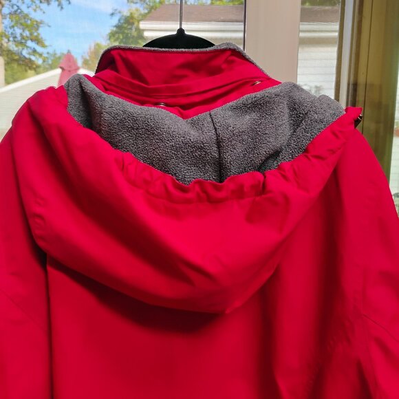 Lands' End Women's Red Fleeced Lined Thermal Jacket  18/20 XL - Picture 2 of 13